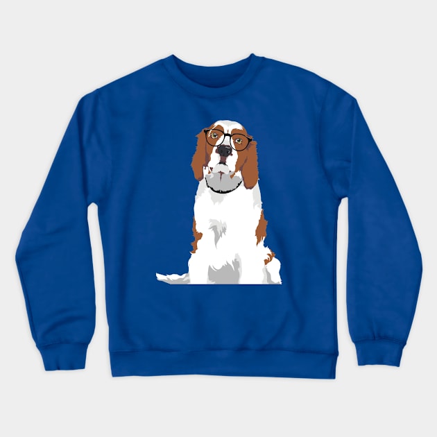 Cool Hipster Bull Terrier Dog T-Shirt for Dog Lovers Crewneck Sweatshirt by riin92